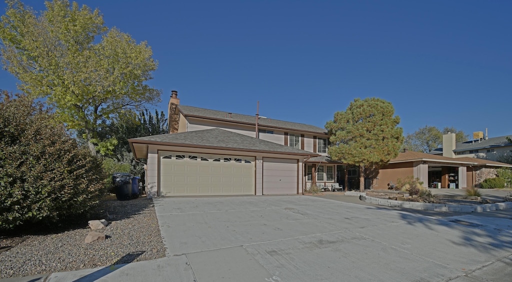 view of front of home featuring a garage