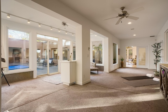 view of patio / terrace with ceiling fan