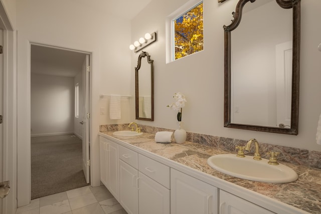 bathroom with vanity