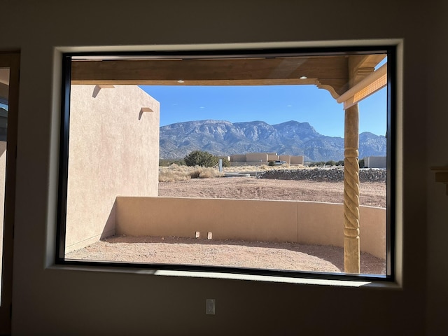 room details with a mountain view