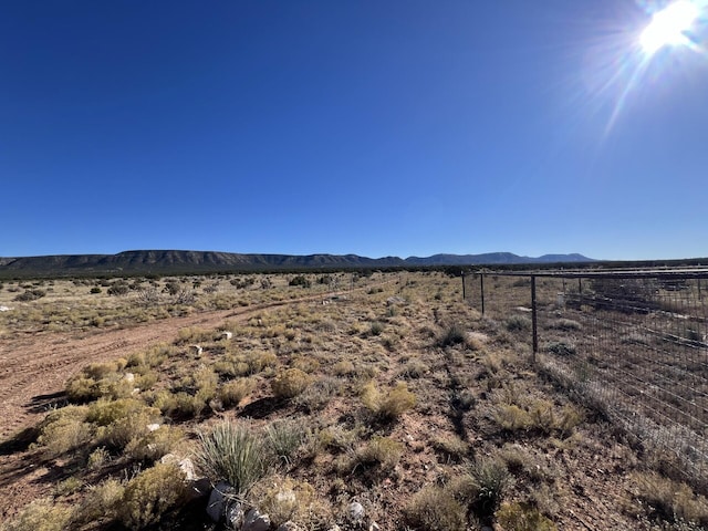 view of mountain feature featuring a rural view