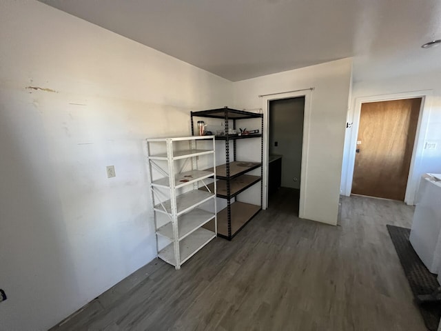 unfurnished bedroom featuring wood-type flooring