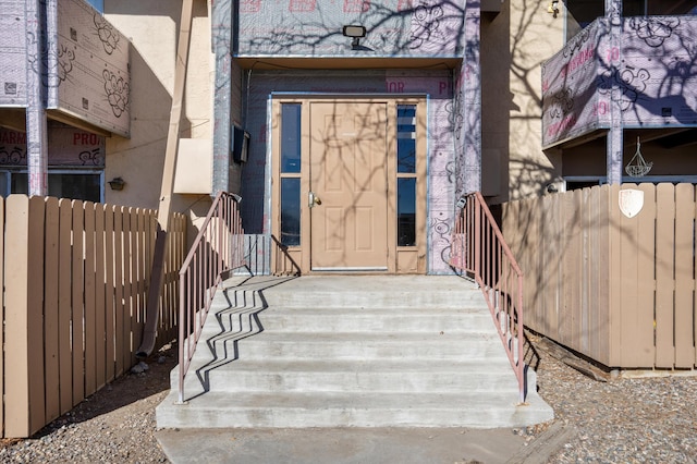 entrance to property featuring radiator heating unit