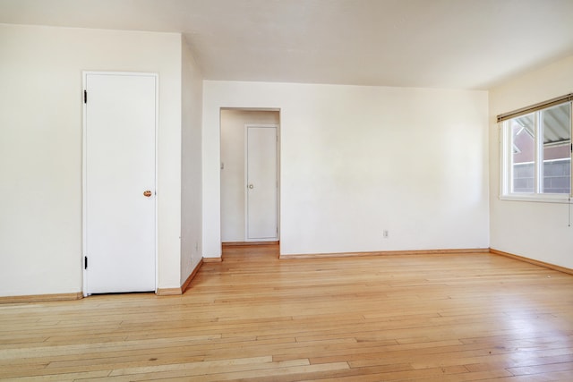 empty room featuring light hardwood / wood-style flooring