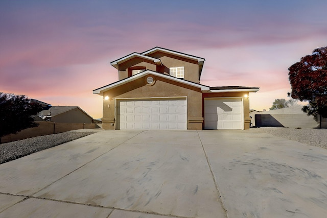 view of front of home featuring a garage