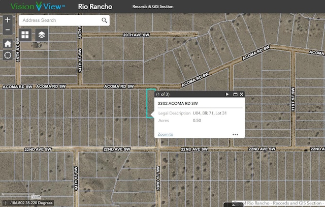 3302 Acoma Rd SW, Rio Rancho NM, 87124 land for sale