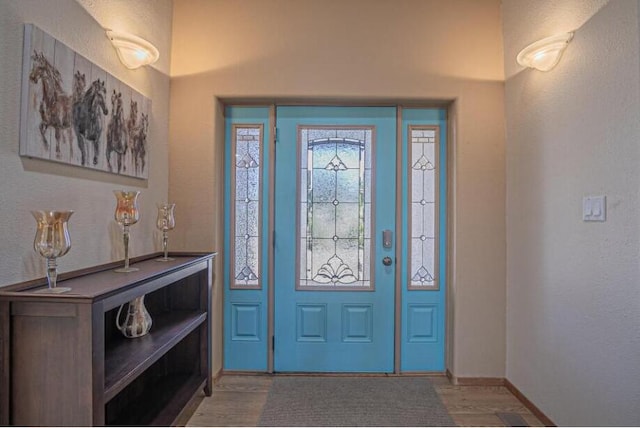 entryway featuring wood-type flooring