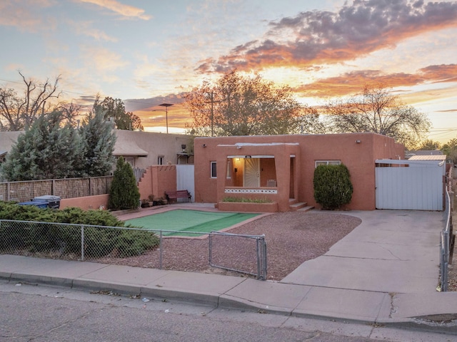 view of pueblo-style home