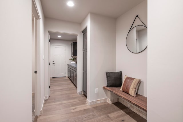 hallway featuring light hardwood / wood-style floors