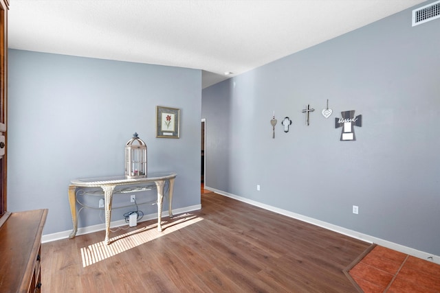 interior space featuring wood-type flooring