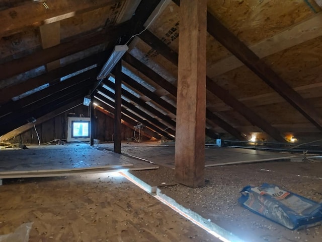 view of attic