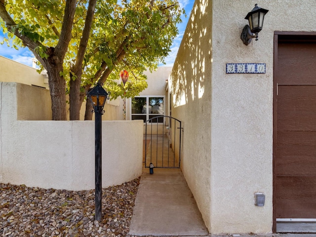 view of side of property featuring a garage