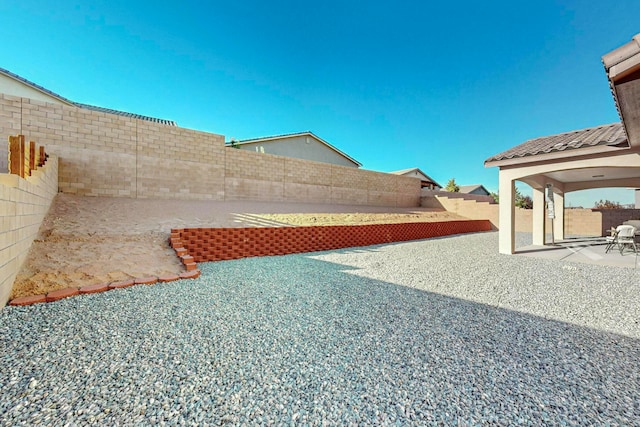 view of yard with a patio