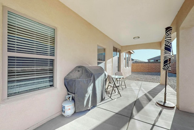 view of patio / terrace featuring grilling area