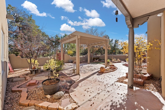 view of patio / terrace with a pergola