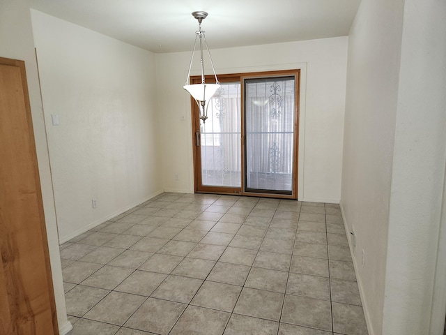 interior space with light tile patterned floors