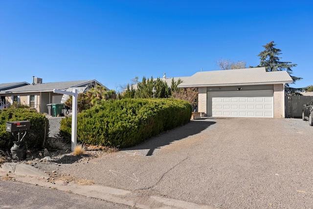 view of front facade featuring a garage