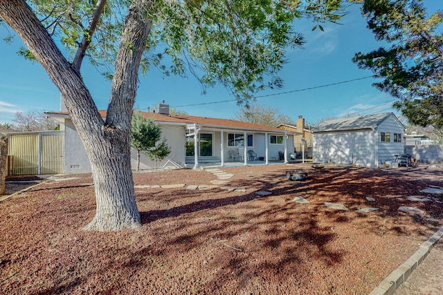 view of back of property