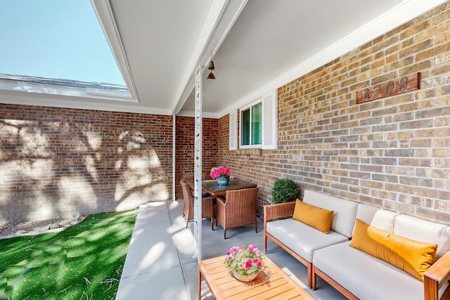 view of patio / terrace featuring outdoor lounge area