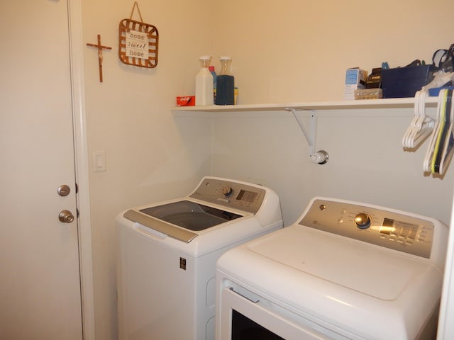 laundry area featuring separate washer and dryer