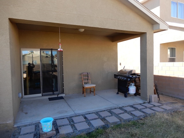 view of patio featuring grilling area