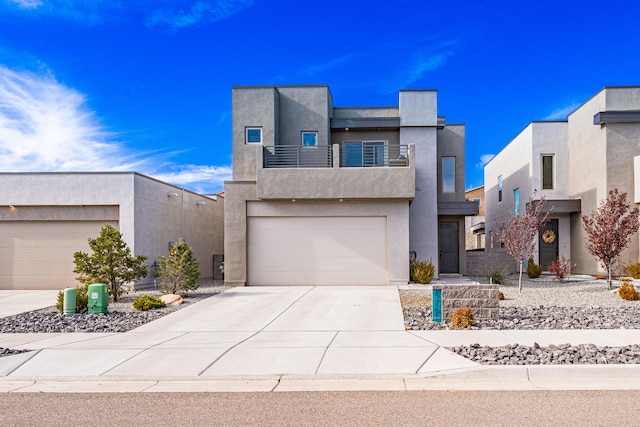 modern home with a balcony