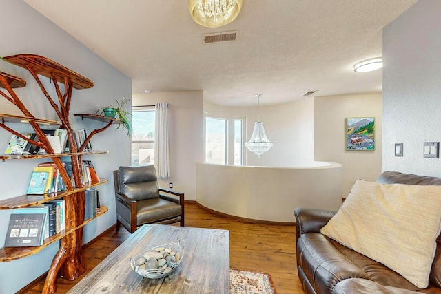 living room featuring hardwood / wood-style floors