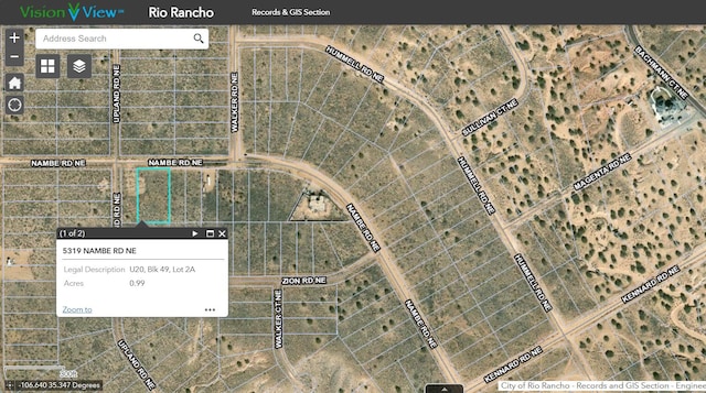 5319 Nambe Rd NE, Rio Rancho NM, 87144 land for sale