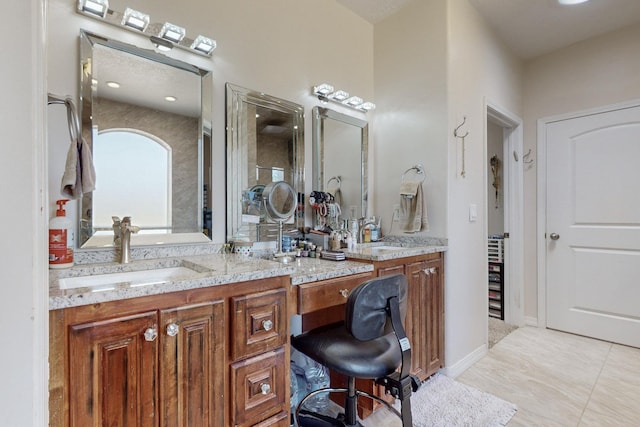 bathroom featuring vanity and tile patterned floors