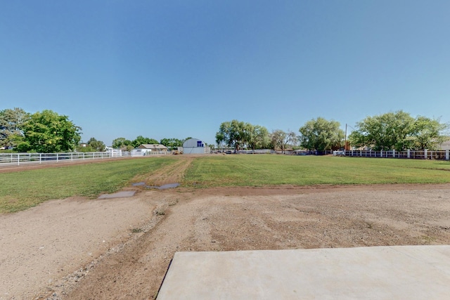 view of street featuring a rural view