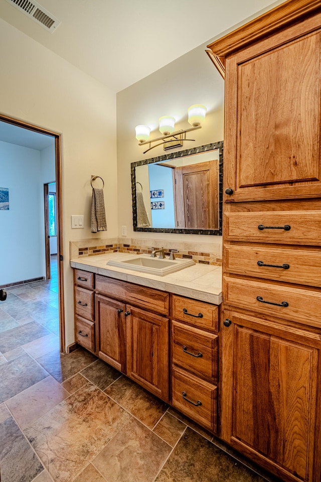 bathroom featuring vanity