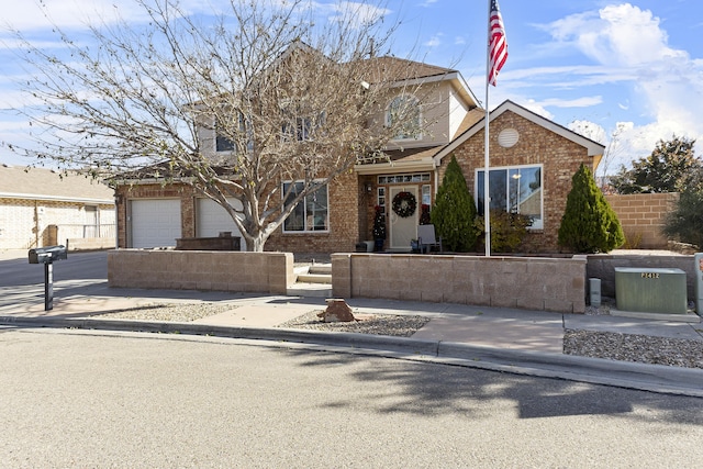 view of property featuring a garage