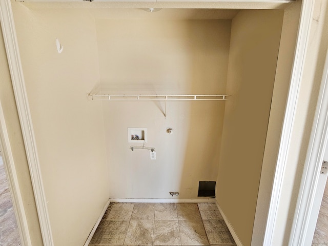 laundry area featuring hookup for a gas dryer and hookup for a washing machine