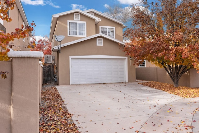 front facade with a garage