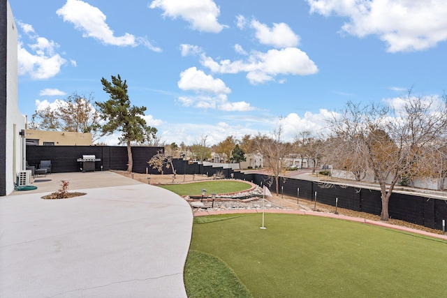 view of yard with a patio