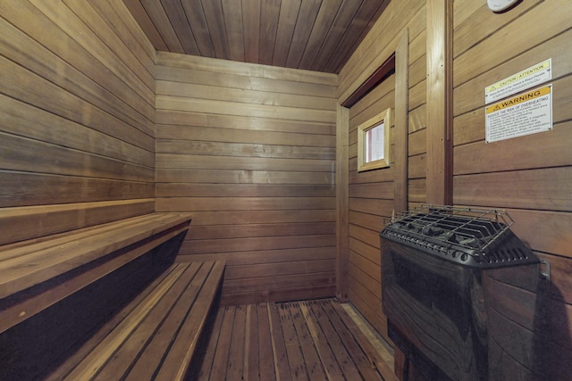 view of sauna / steam room featuring hardwood / wood-style floors