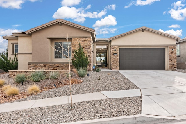 ranch-style home with a garage