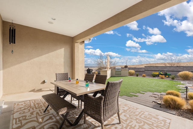 view of patio featuring area for grilling