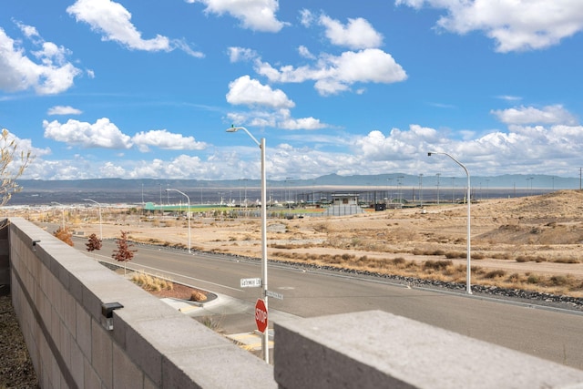 view of street with a mountain view