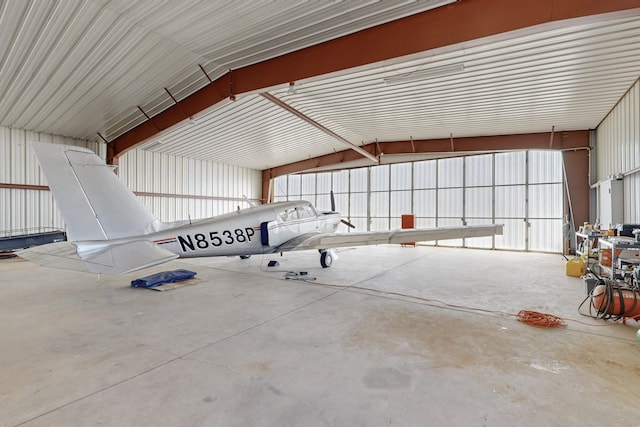 garage with a carport