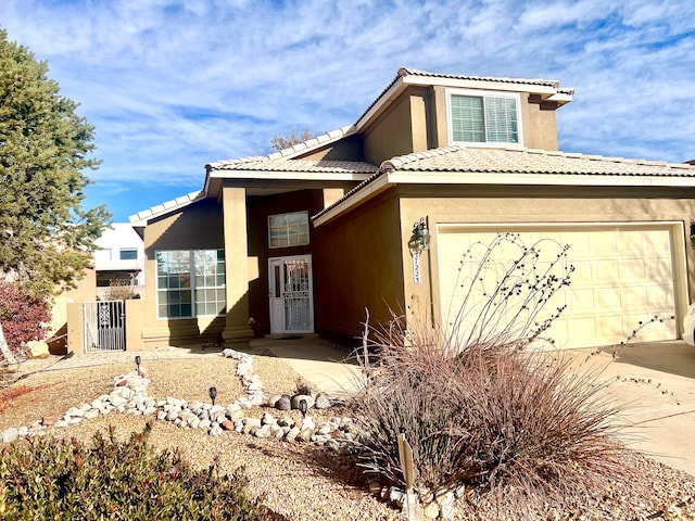 view of front of house featuring a garage