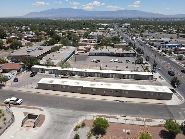 aerial view featuring a mountain view