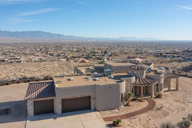 drone / aerial view with a mountain view