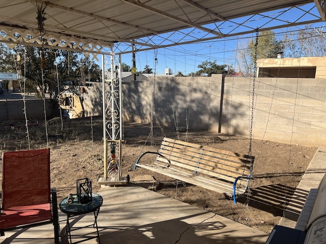 view of patio with a gazebo