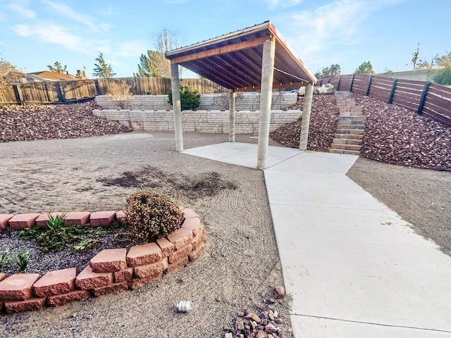 view of yard featuring a gazebo