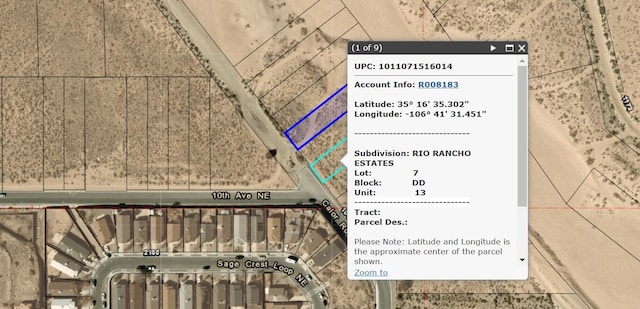 1106 Calor Rd NE Unit 13, Rio Rancho NM, 87144 land for sale