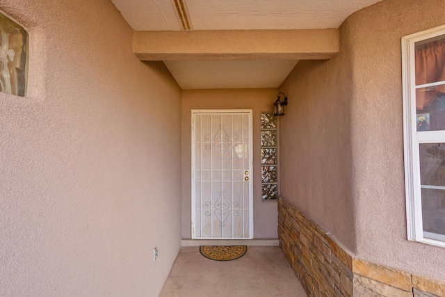 view of doorway to property