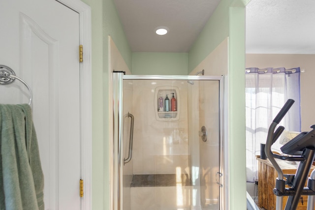 bathroom with walk in shower