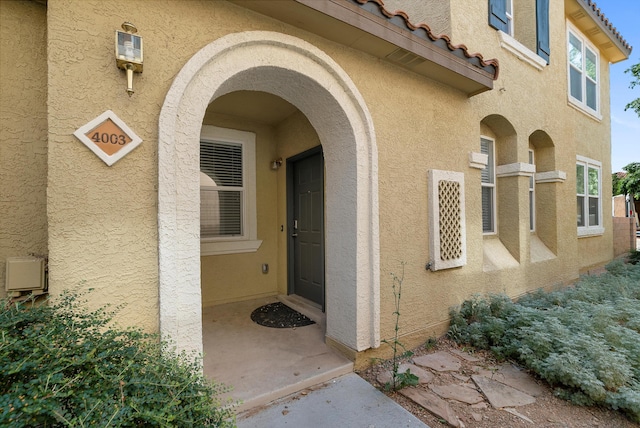 view of doorway to property