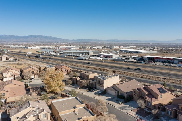 bird's eye view featuring a mountain view